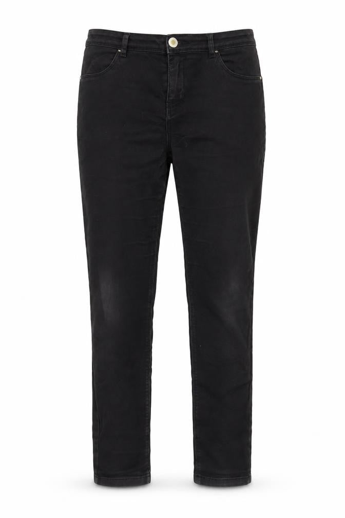 Dorothy Perkins Womens Black Cotton Straight Jeans Size 14 L27 in Regular