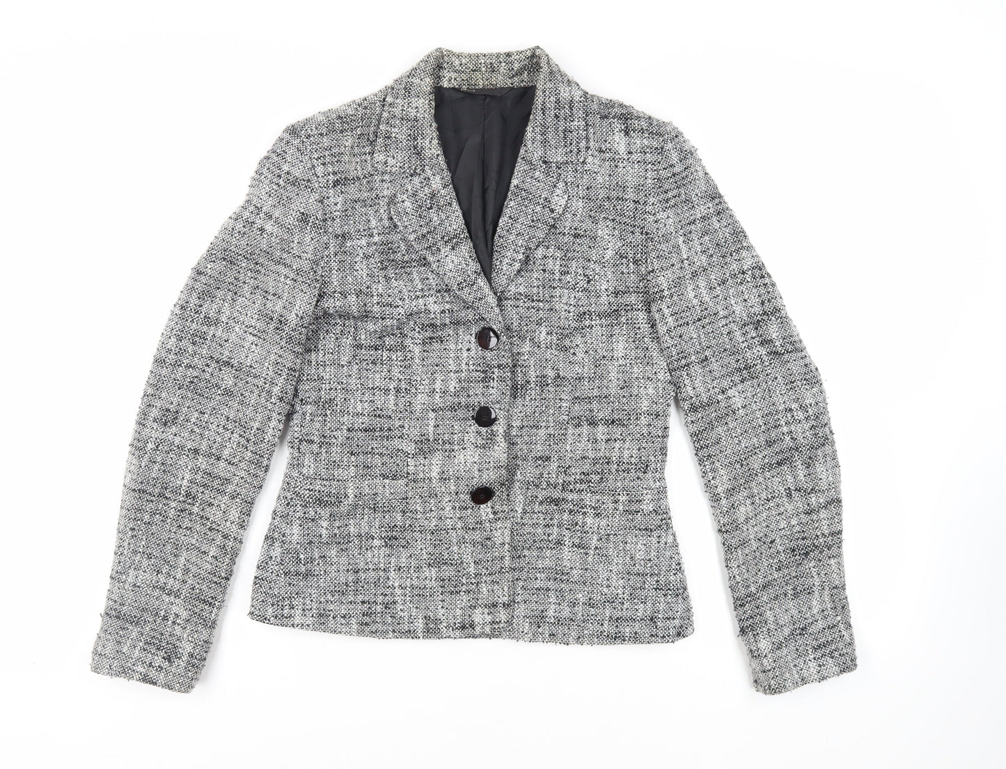 BHS Womens Grey Jacket Blazer Size 12 Button