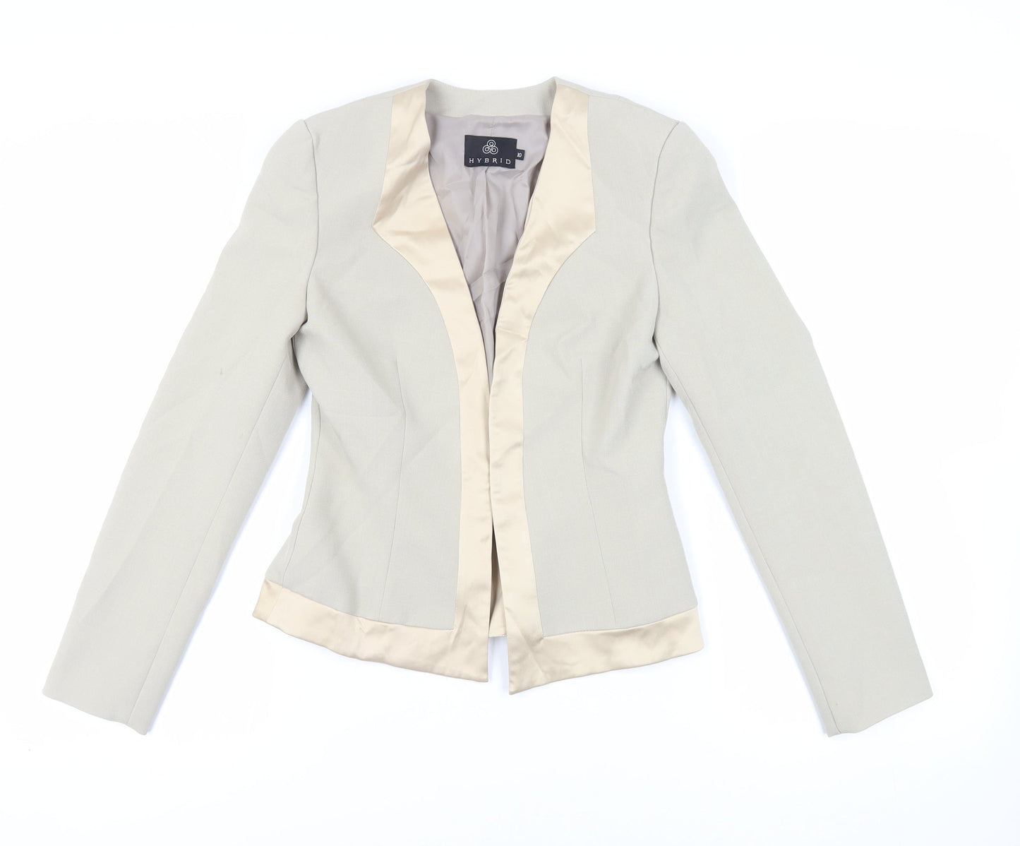 Hybrid Womens Green Jacket Blazer Size 10 Hook & Eye