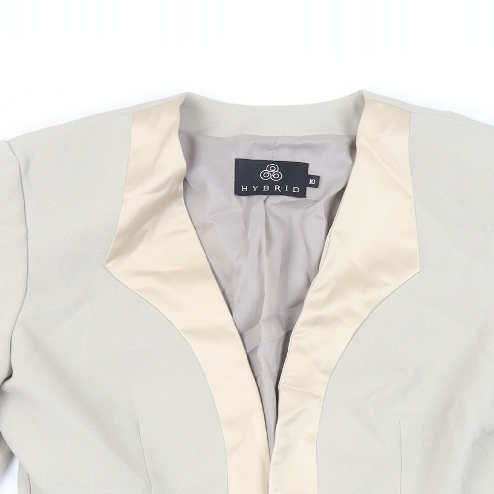 Hybrid Womens Green Jacket Blazer Size 10 Hook & Eye
