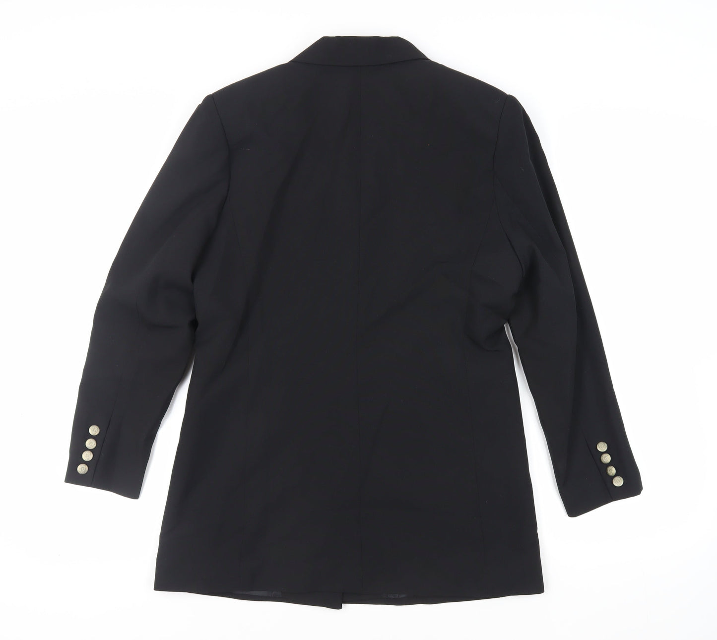 Classic Woman Womens Black Jacket Blazer Size 12 Button