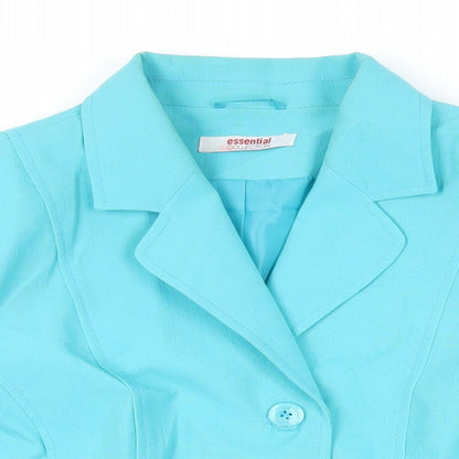 Essentials Collection Womens Blue Jacket Blazer Size 20 Button