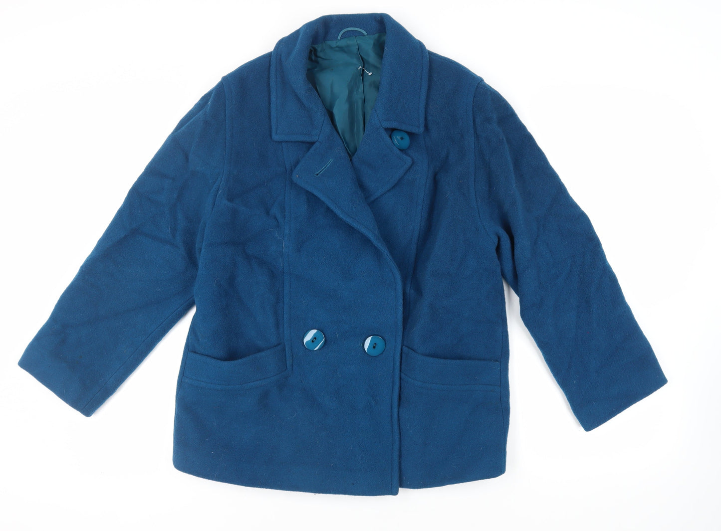 St Michael Womens Green Jacket Size 14 Button - Vintage