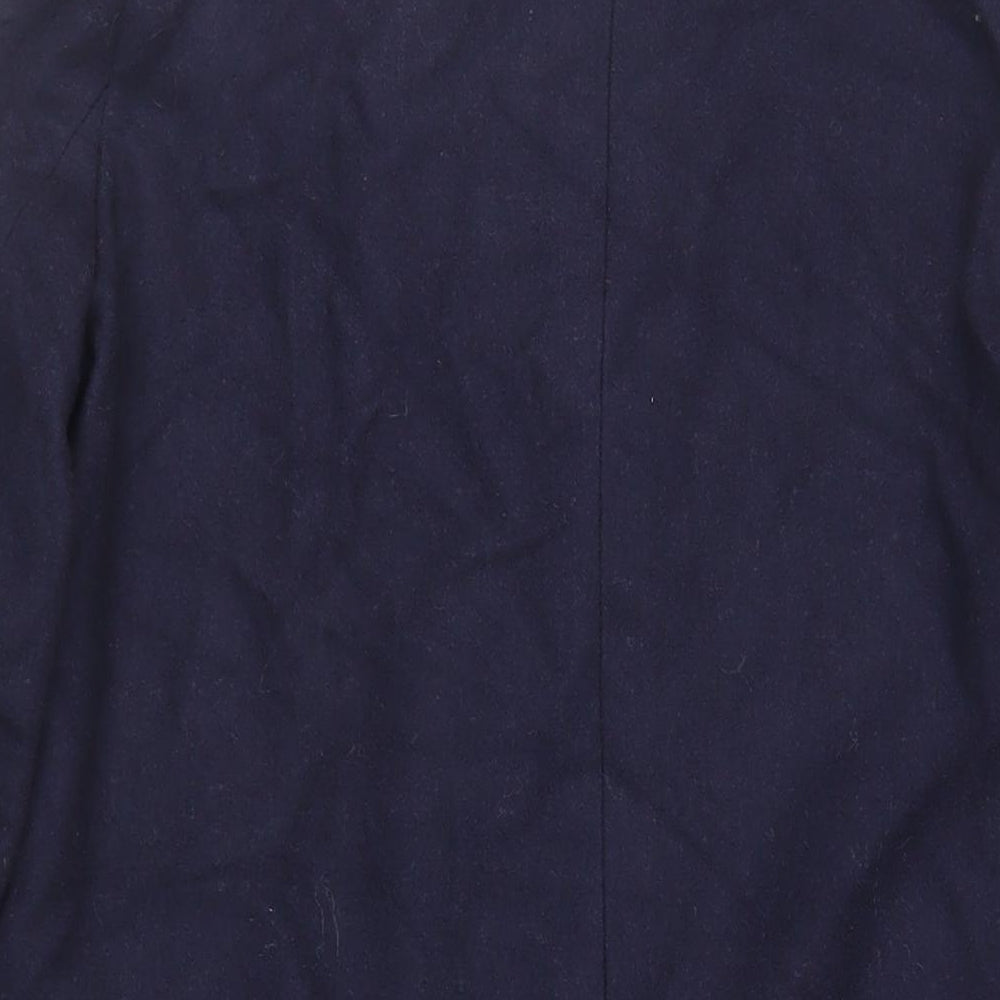 John Lewis Womens Blue Overcoat Coat Size 12 Button