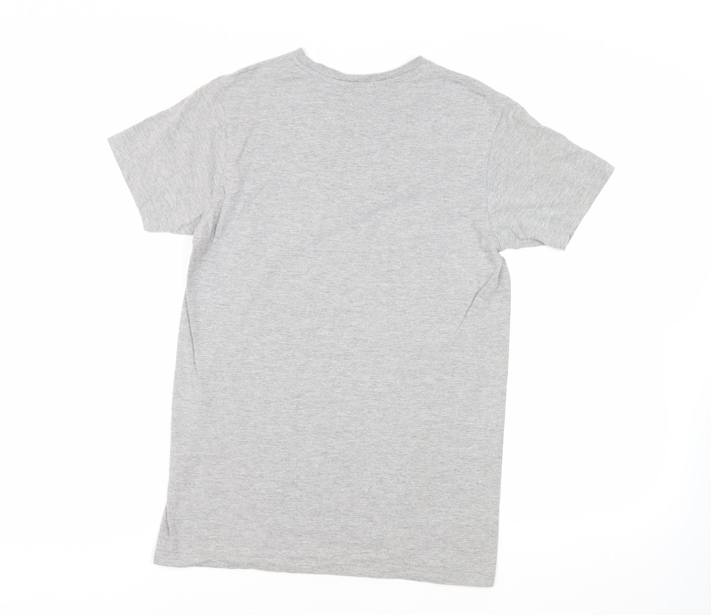 BC Collection Womens Grey Cotton Basic T-Shirt Size S Crew Neck