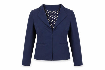 Uttam Boutique Womens Blue Jacket Blazer Size 8 Hook & Eye
