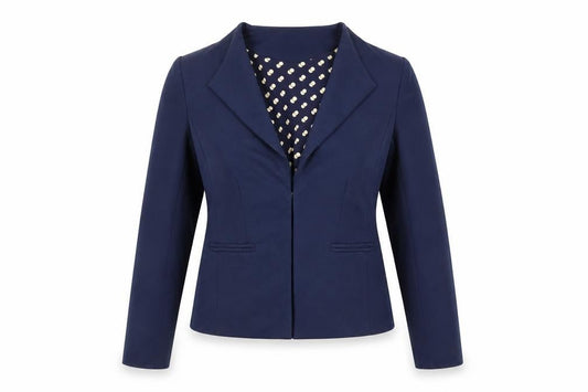 Uttam Boutique Womens Blue Jacket Blazer Size 8 Hook & Eye