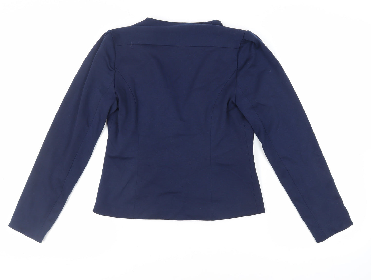 Uttam Boutique Womens Blue Jacket Blazer Size 8 Hook & Eye