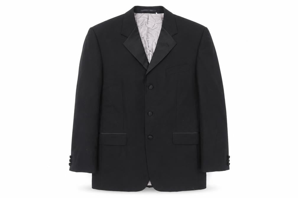 Karl Jackson Mens Black Polyester Tuxedo Suit Jacket Size 42 Regular