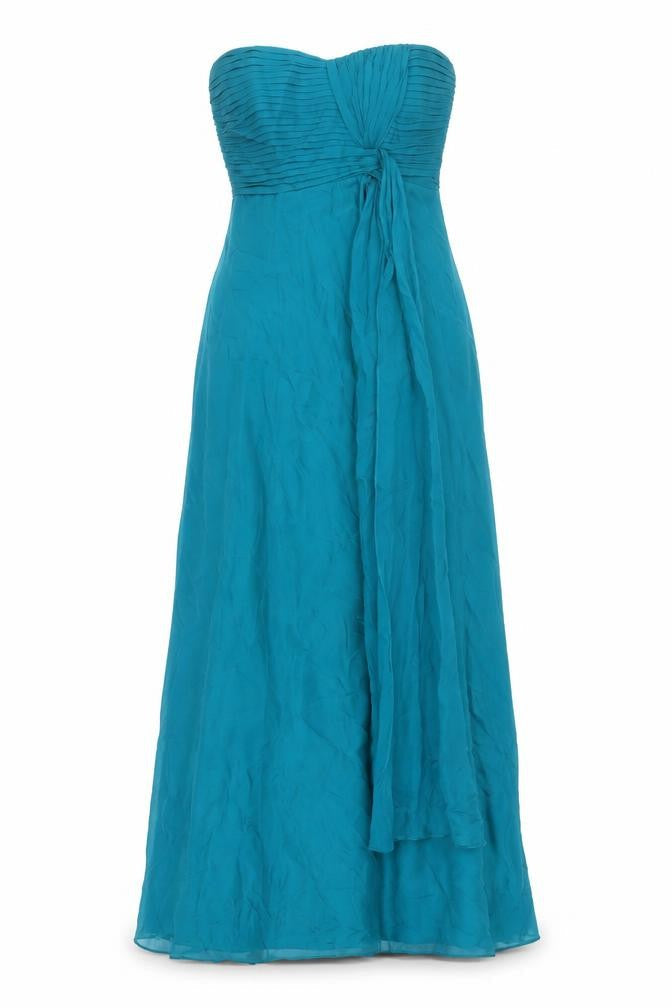 Coast Womens Green Silk Ball Gown Size 8 Sweetheart Zip - Strapless