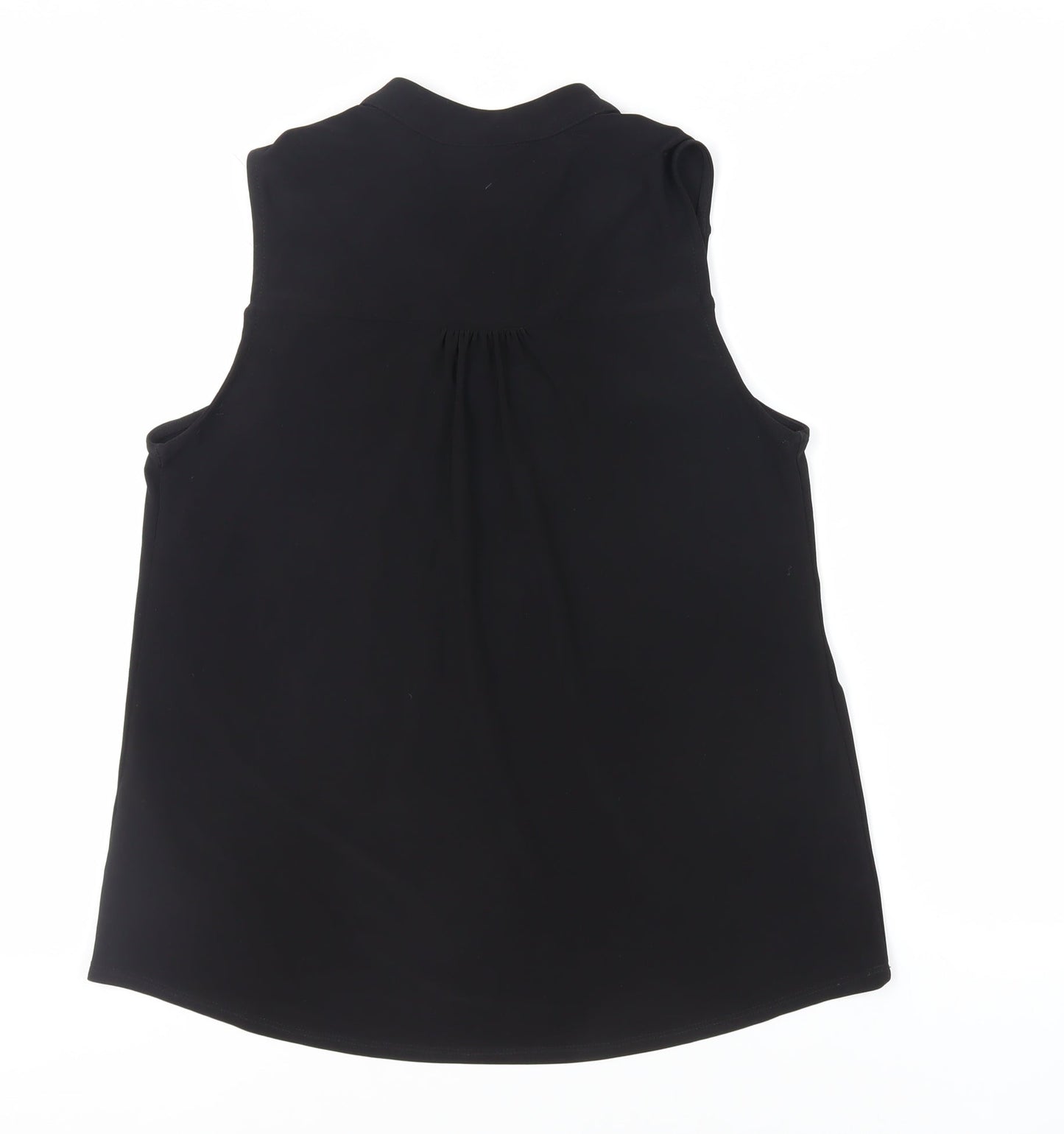 Wallis Womens Black Polyester Basic Blouse Size S V-Neck