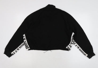 Next Girls Black Cotton Pullover Sweatshirt Size 16 Years