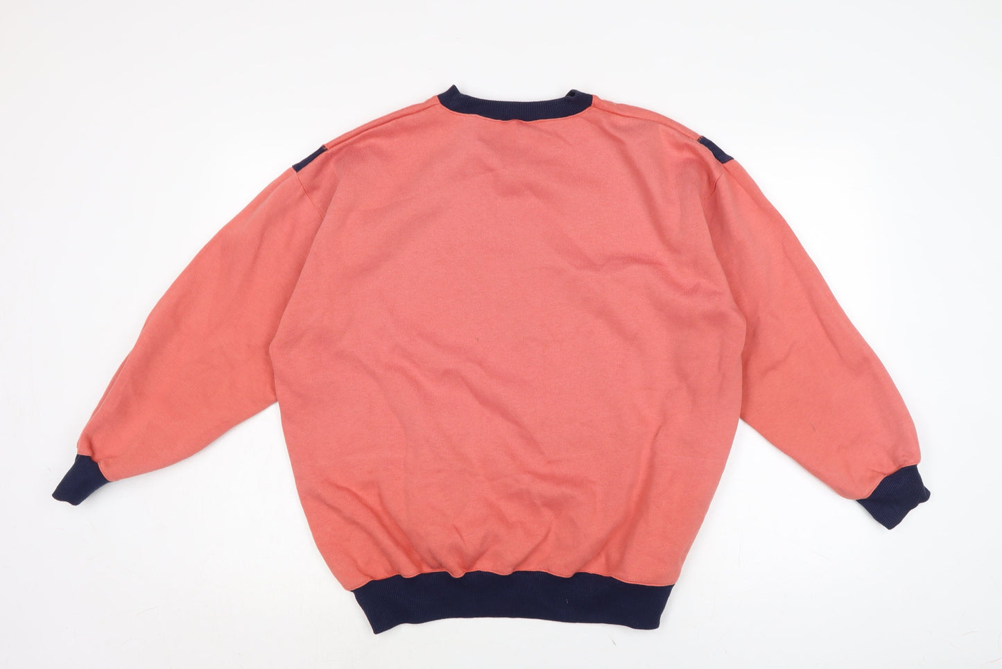 DASH Womens Pink Cotton Pullover Sweatshirt Size L