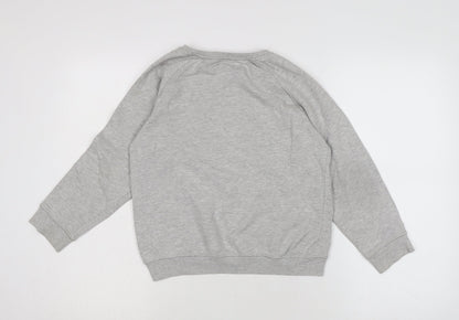 Next Girls Grey Cotton Pullover Sweatshirt Size 11-12 Years