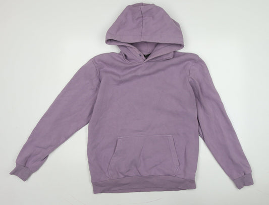 ONLY & SONS Womens Purple Cotton Pullover Hoodie Size L