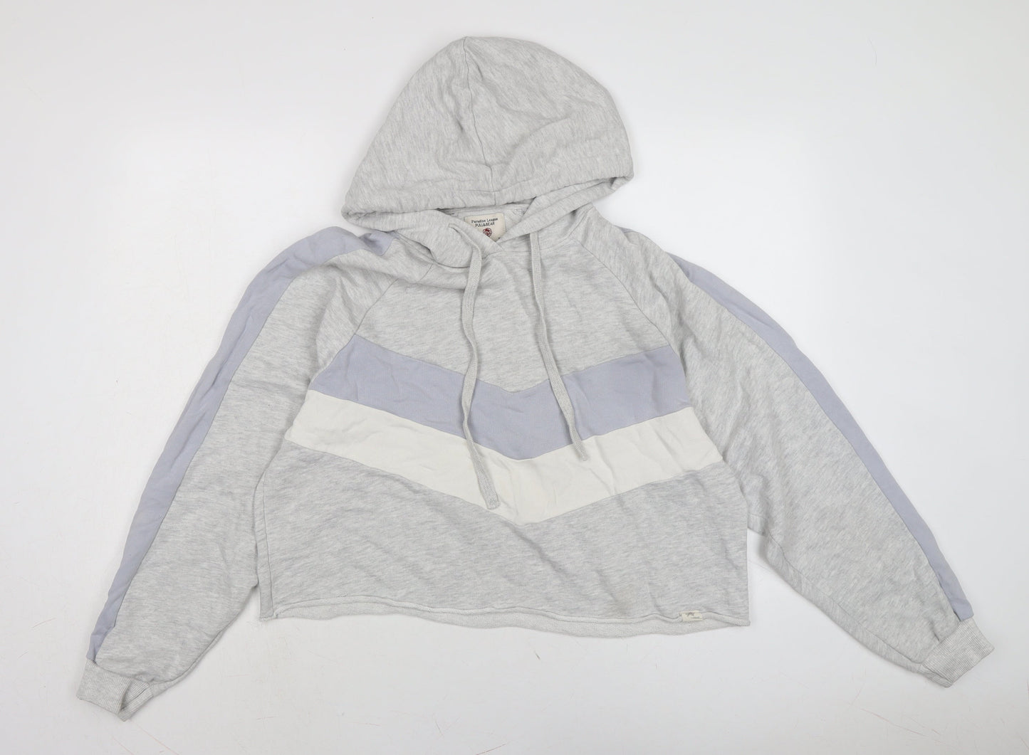 Pull&Bear Womens Grey Cotton Pullover Hoodie Size M