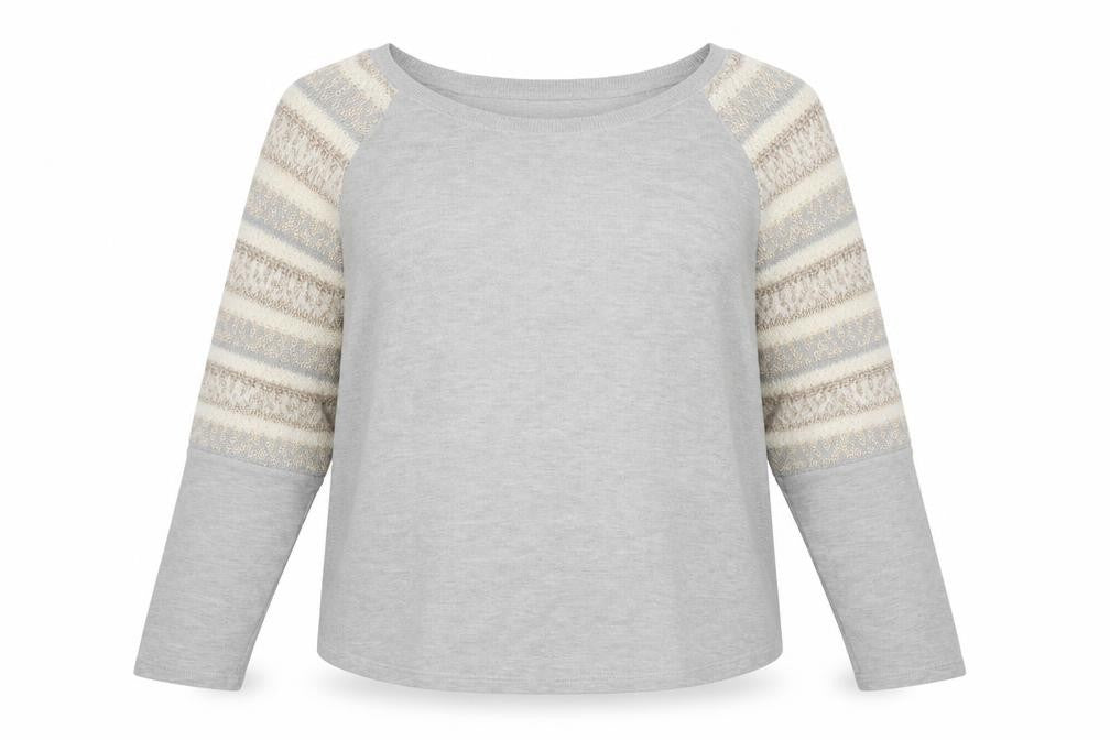 Marks & Spencer Womens Grey Crew Neck Cotton Pullover Jumper Size 14
