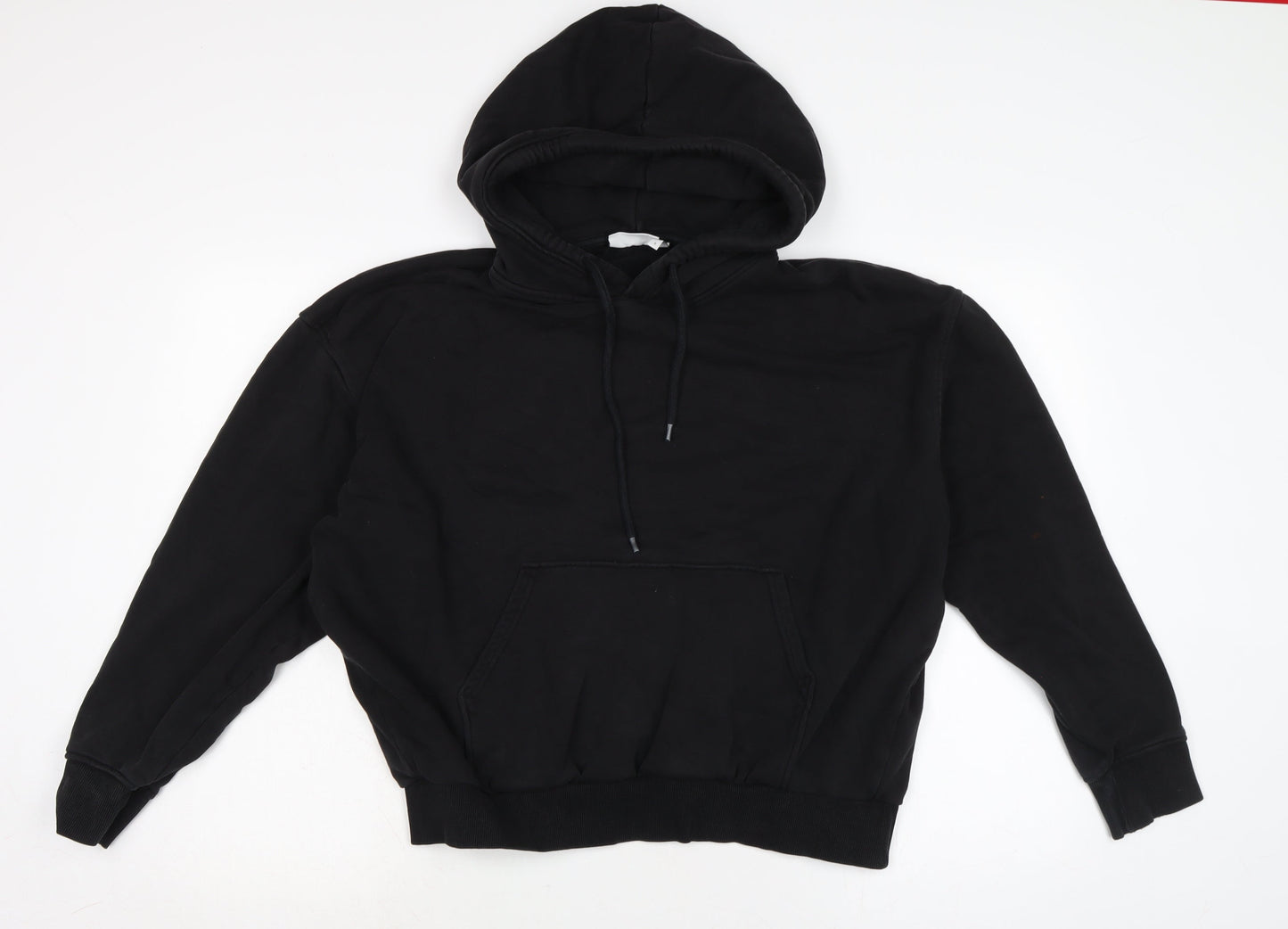Weekend Womens Black Cotton Pullover Hoodie Size S