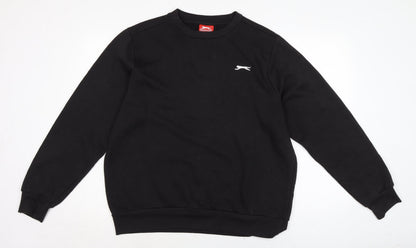 Slazenger Mens Black Cotton Pullover Sweatshirt Size L
