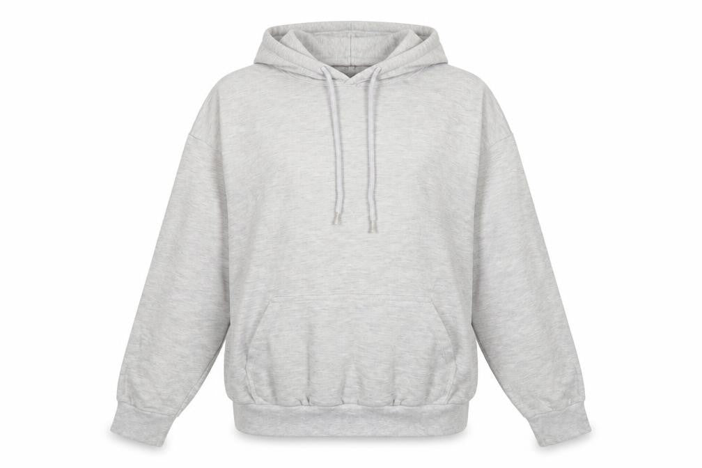 PRETTYLITTLETHING Womens Grey Cotton Pullover Hoodie Size M