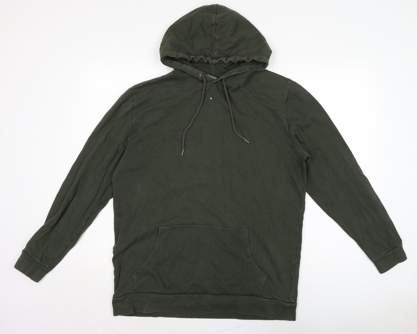 ASOS Mens Green Cotton Pullover Hoodie Size M