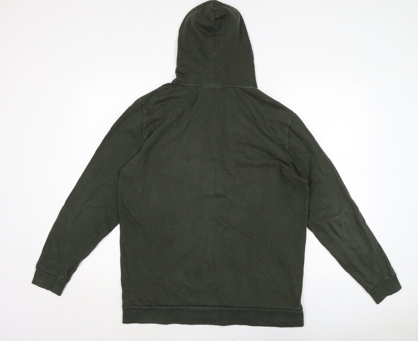 ASOS Mens Green Cotton Pullover Hoodie Size M