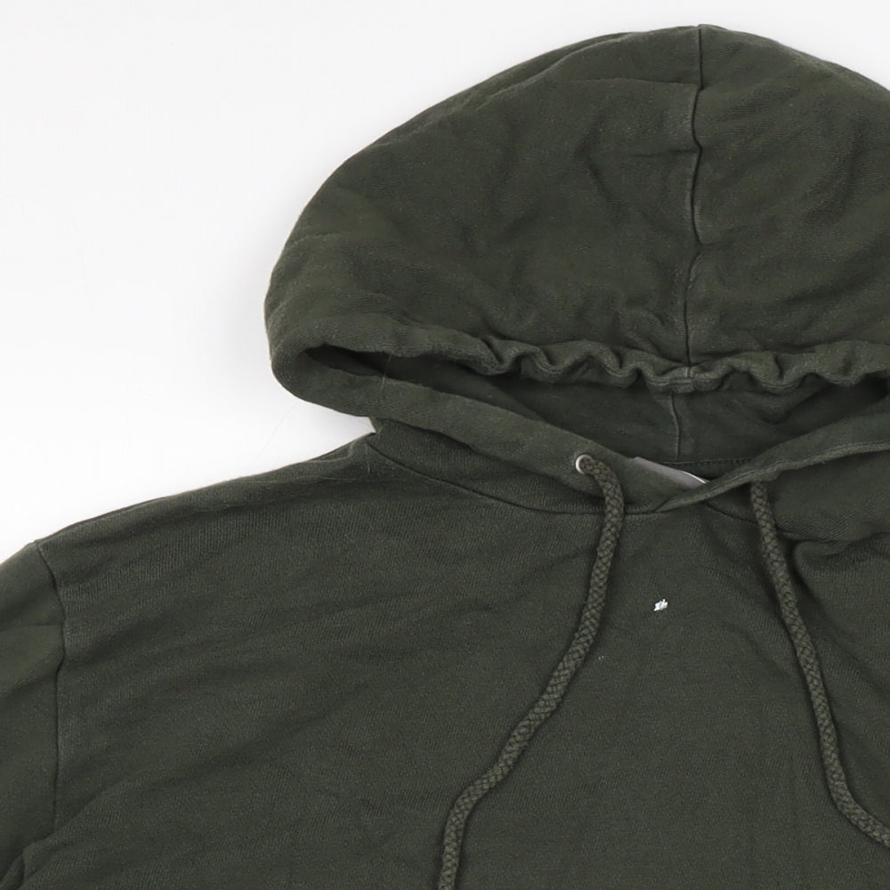 ASOS Mens Green Cotton Pullover Hoodie Size M