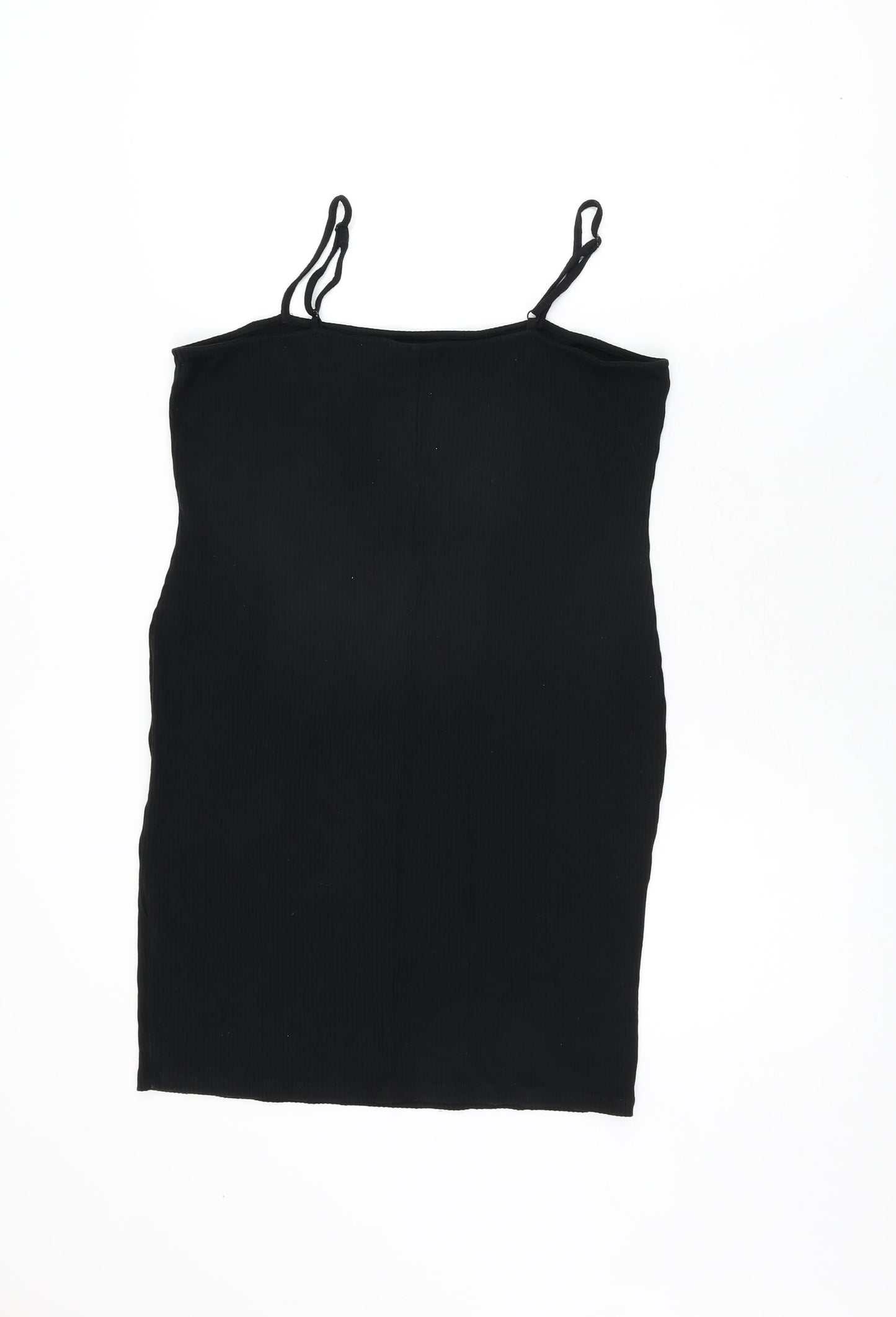 ASOS Womens Black Floral Viscose Mini Size 14 Square Neck Pullover
