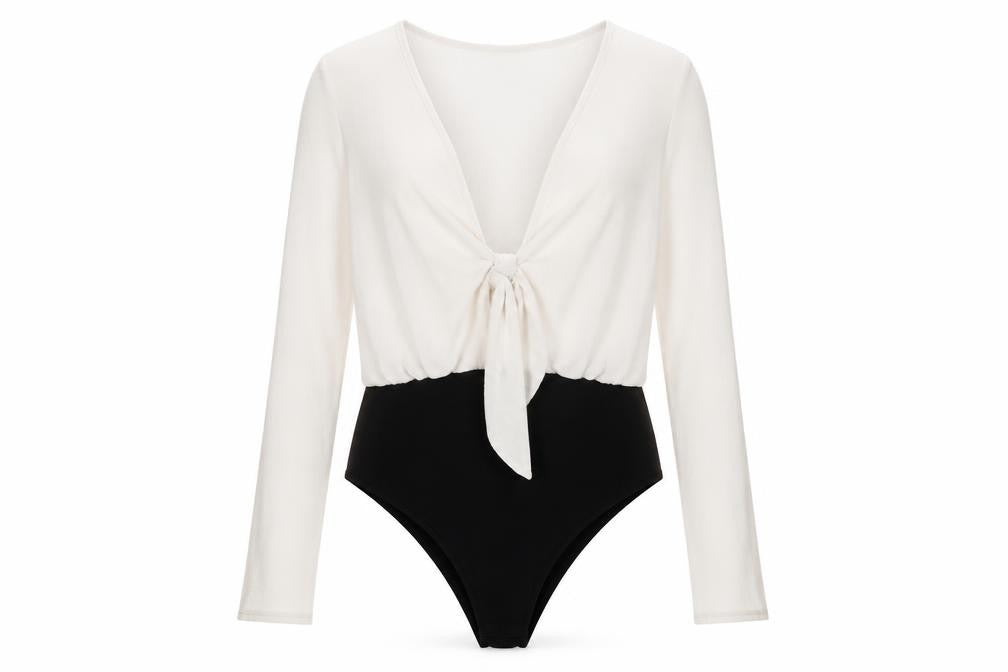 Boohoo Womens White Polyester Bodysuit One-Piece Size 14 Snap