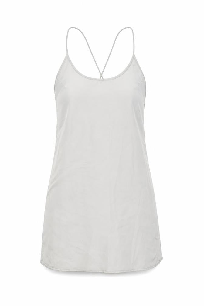 Motel Womens Grey Polyester Slip Dress Size XS Scoop Neck Pullover