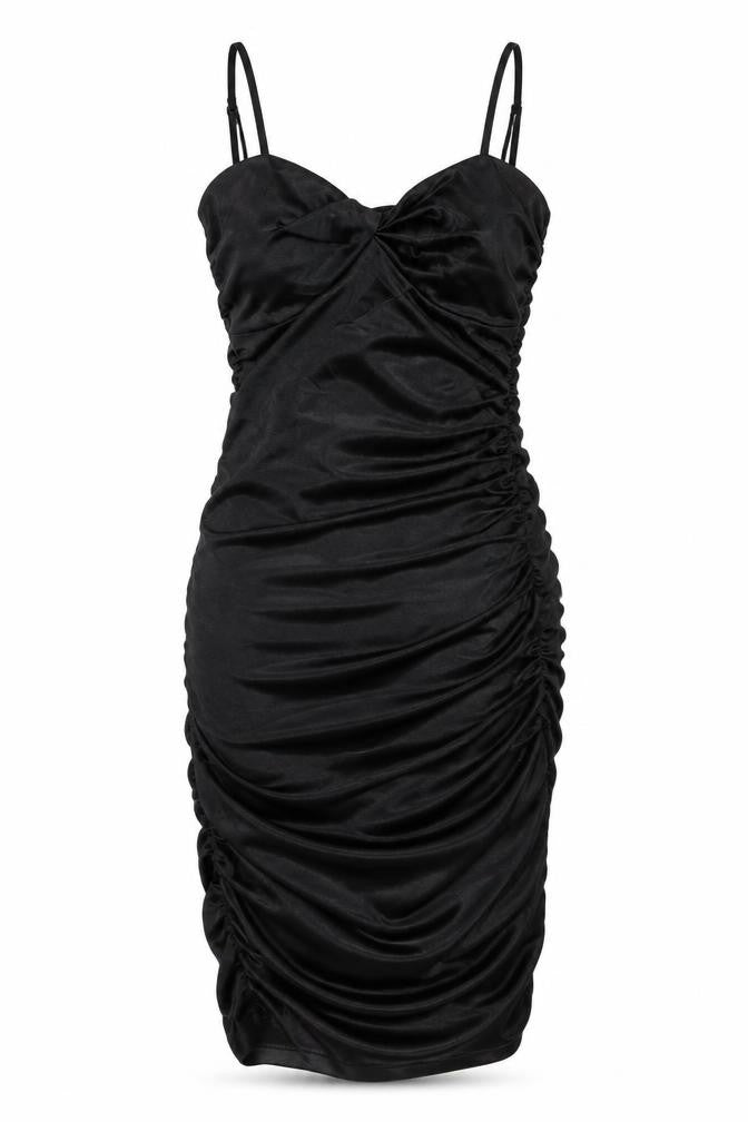 Quiz Womens Black Polyester Bodycon Size 6 V-Neck Zip