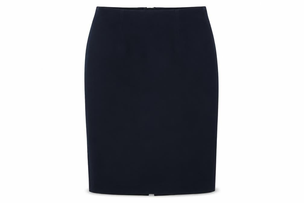 John Lewis Womens Blue Polyester Straight & Pencil Skirt Size 10 Zip