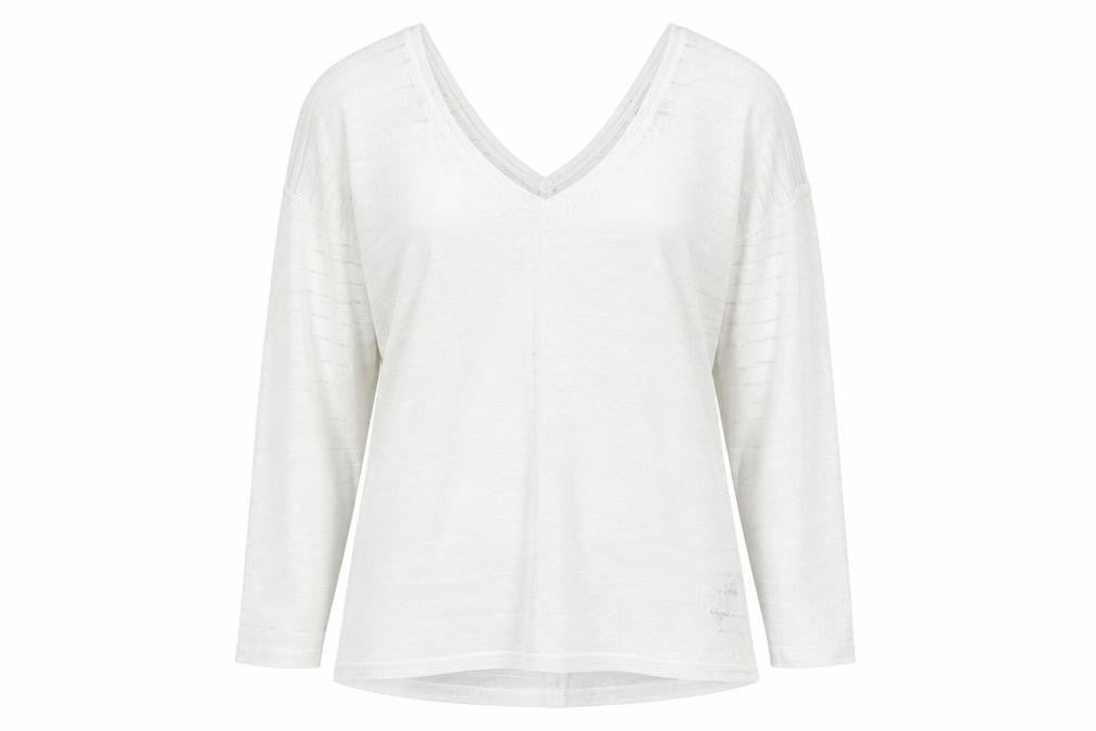 NEXT Womens White Polyester Basic Blouse Size 12 V-Neck
