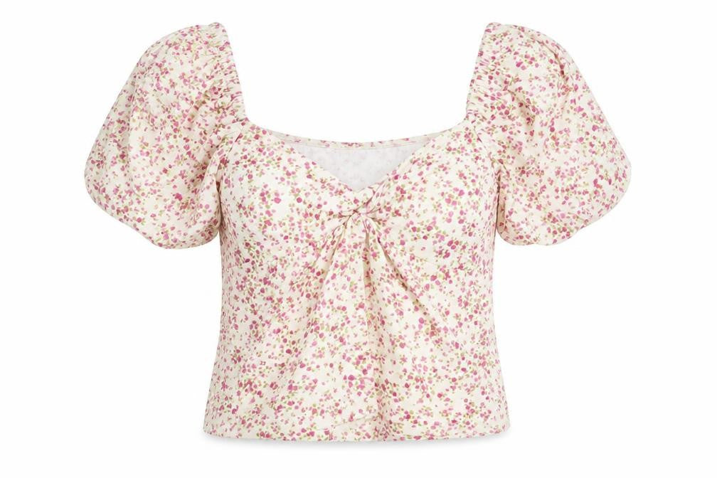 New Look Womens Multicoloured Floral Polyester Basic T-Shirt Size 8 Sweetheart