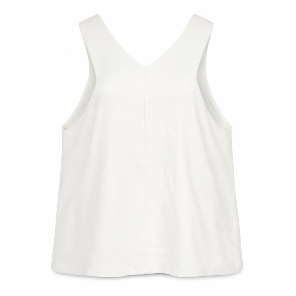 Topshop Womens White Polyester Basic Tank Size 8 V-Neck