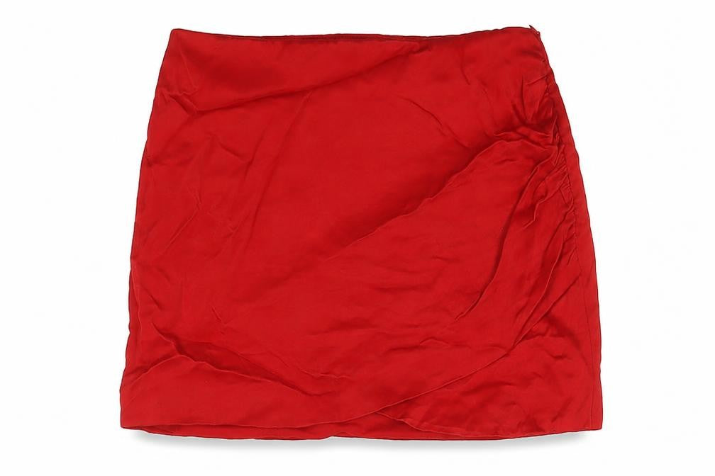 Zara Womens Red Polyester Mini Skirt Size XS Zip