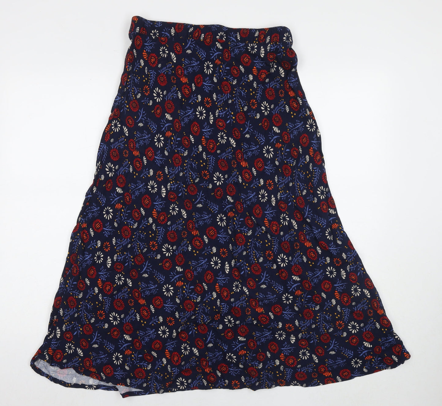 Country Rose Soap Co. Womens Blue Floral Polyester Maxi Skirt Size 12