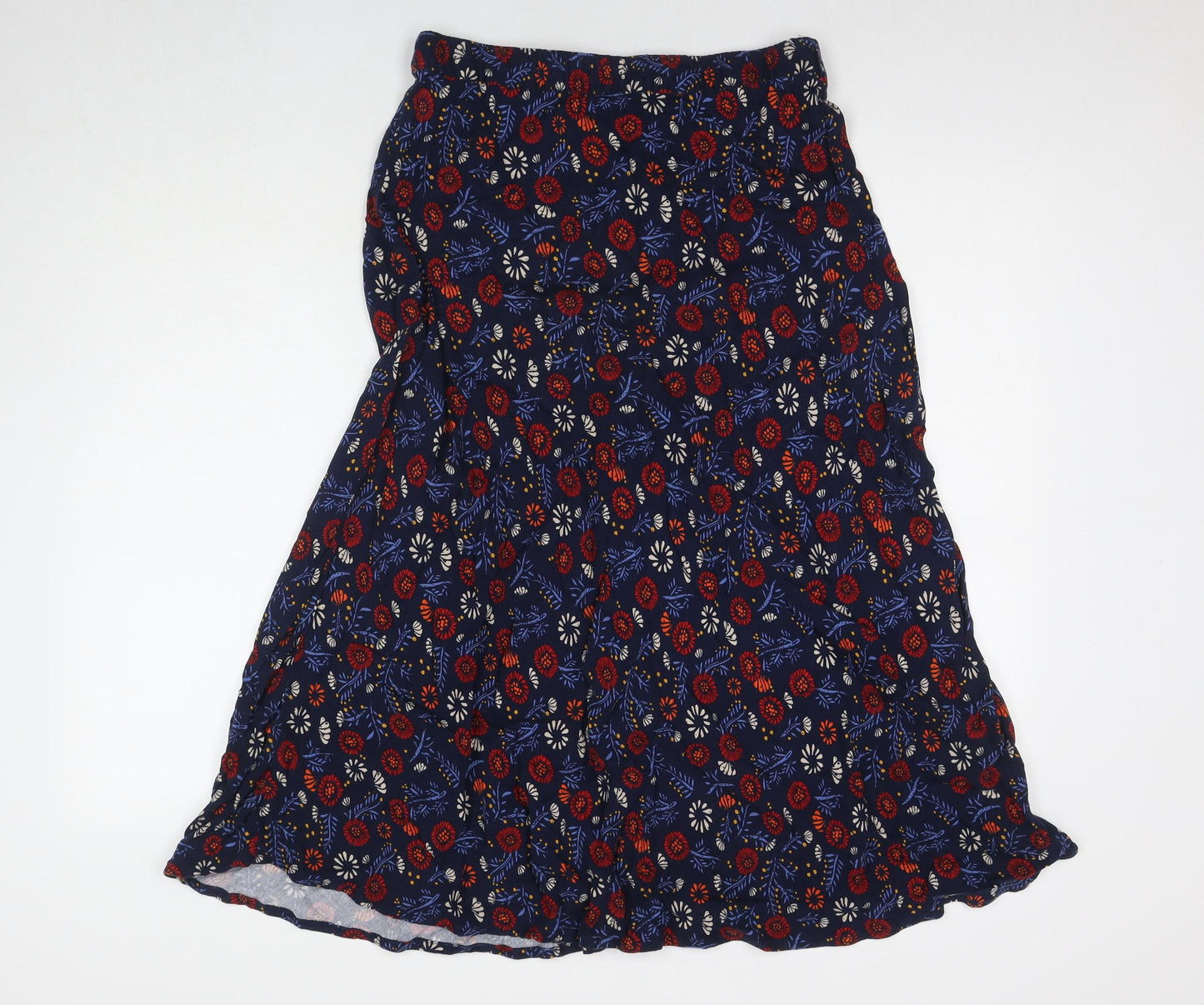 Country Rose Soap Co. Womens Blue Floral Polyester Maxi Skirt Size 12