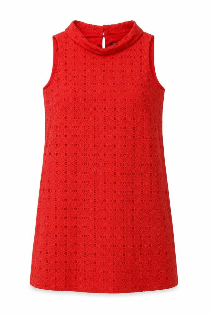 Zara Womens Red Cotton A-Line Size M Collared Zip