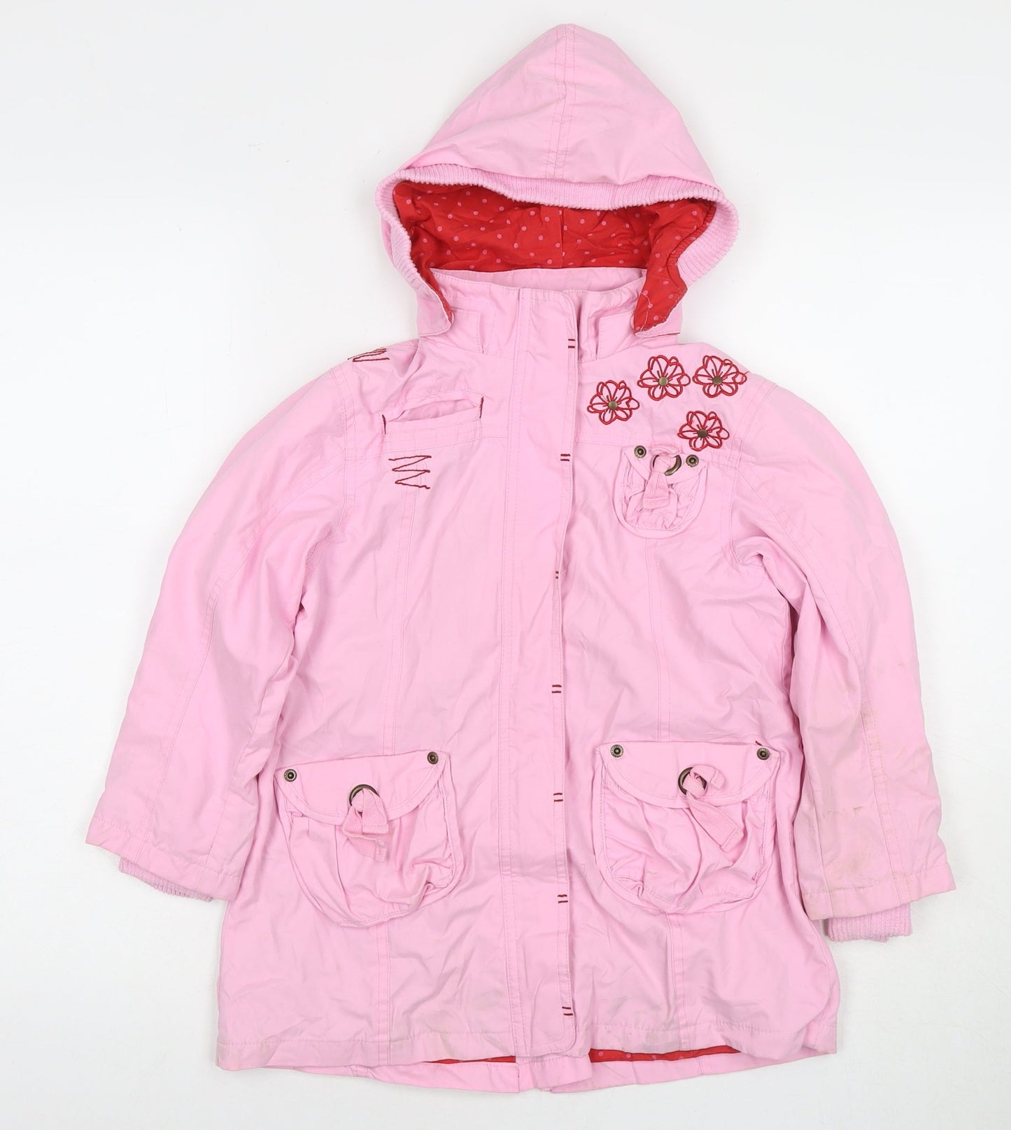 Fransa Girls Pink Jacket Size 6 Years Zip