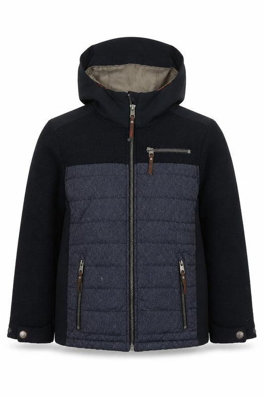 Front view of Killtec boys’ blue jacket, size 8, years zip