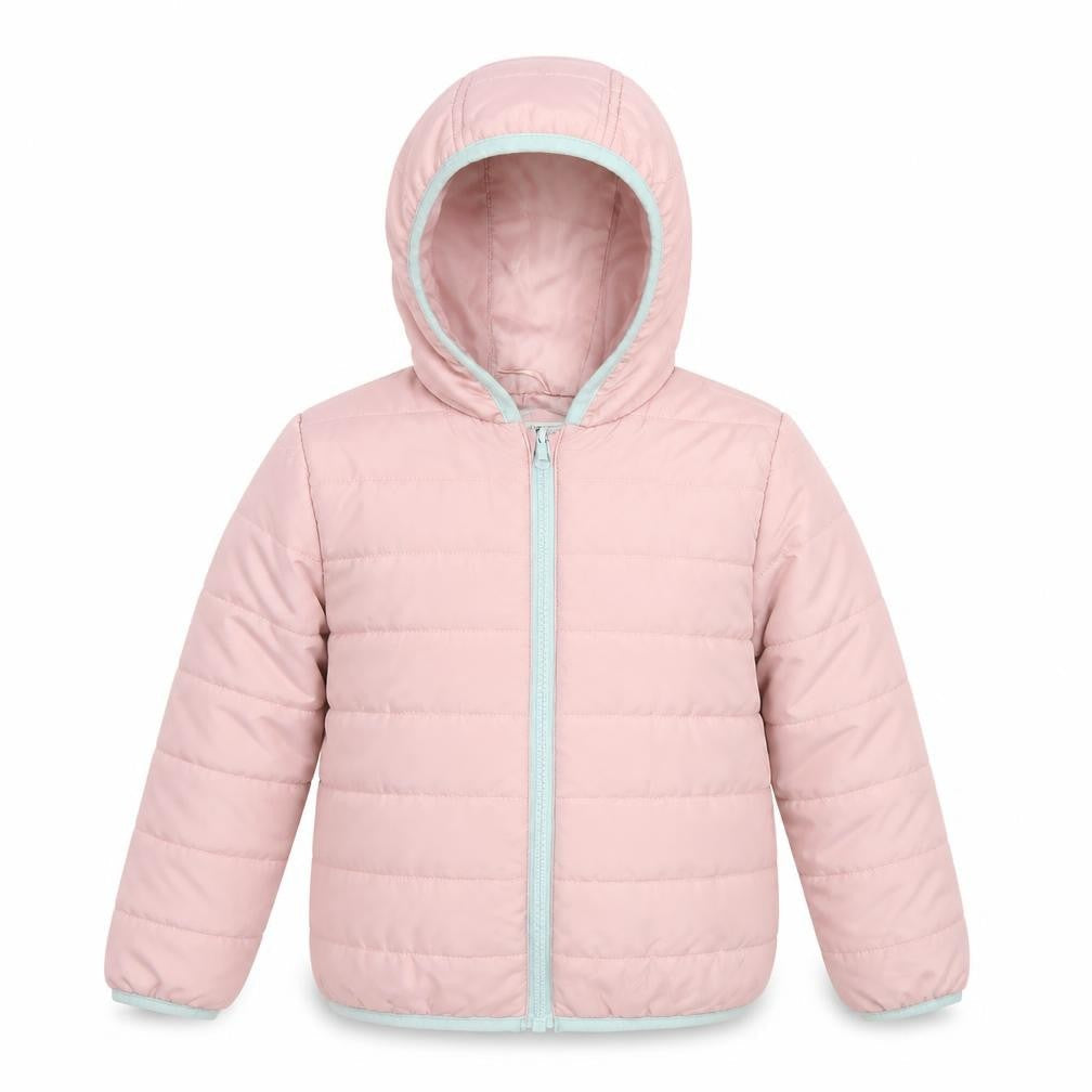 Marks & Spencer Girls Pink Puffer Jacket Jacket Size 6-7 Years Zip