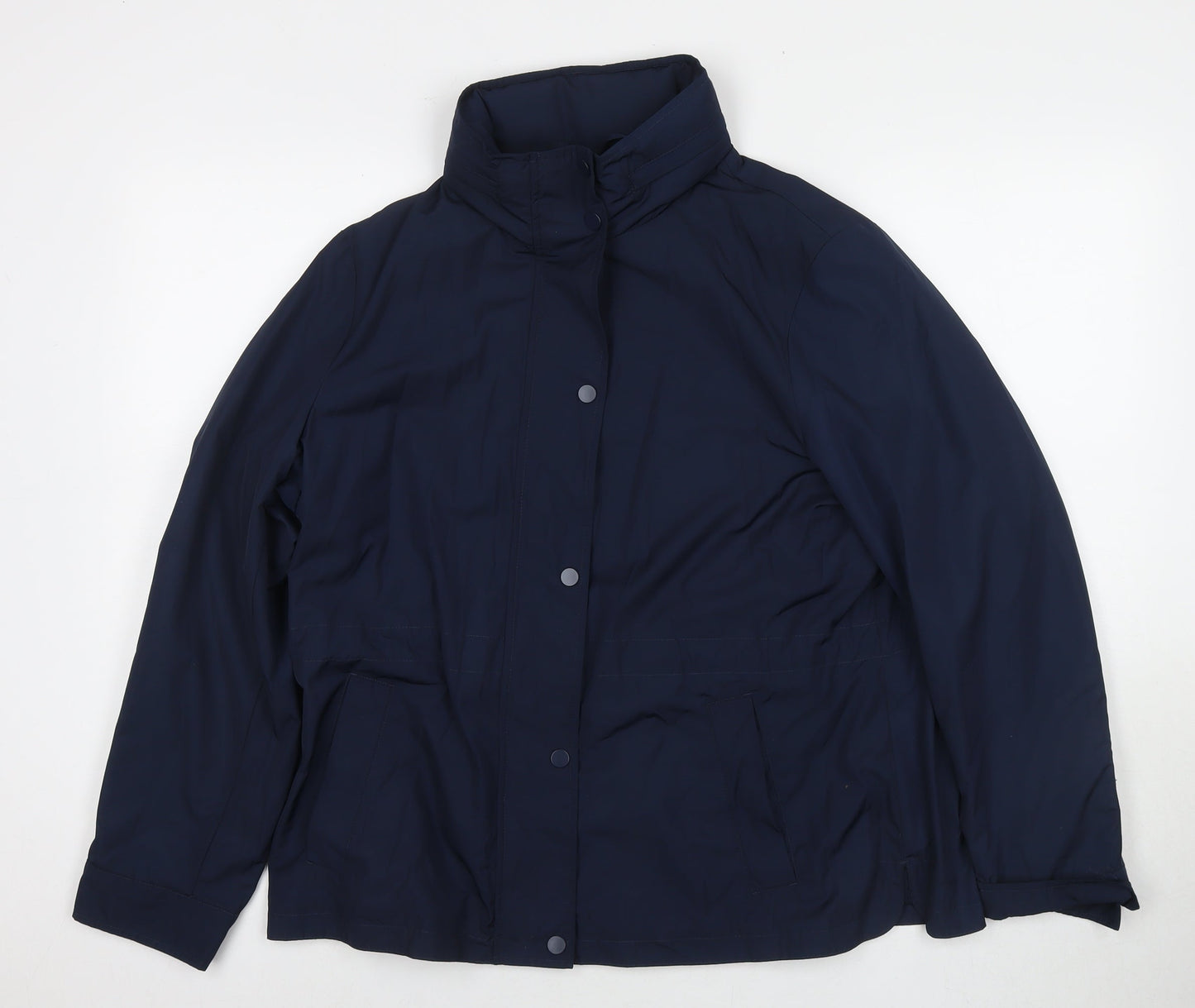 Marks and Spencer Womens Blue Rain Coat Jacket Size 16 Zip