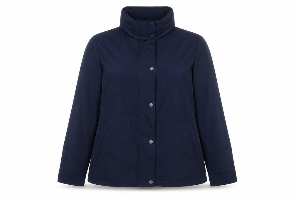Marks & Spencer Womens Blue Rain Coat Jacket Size 16 Zip