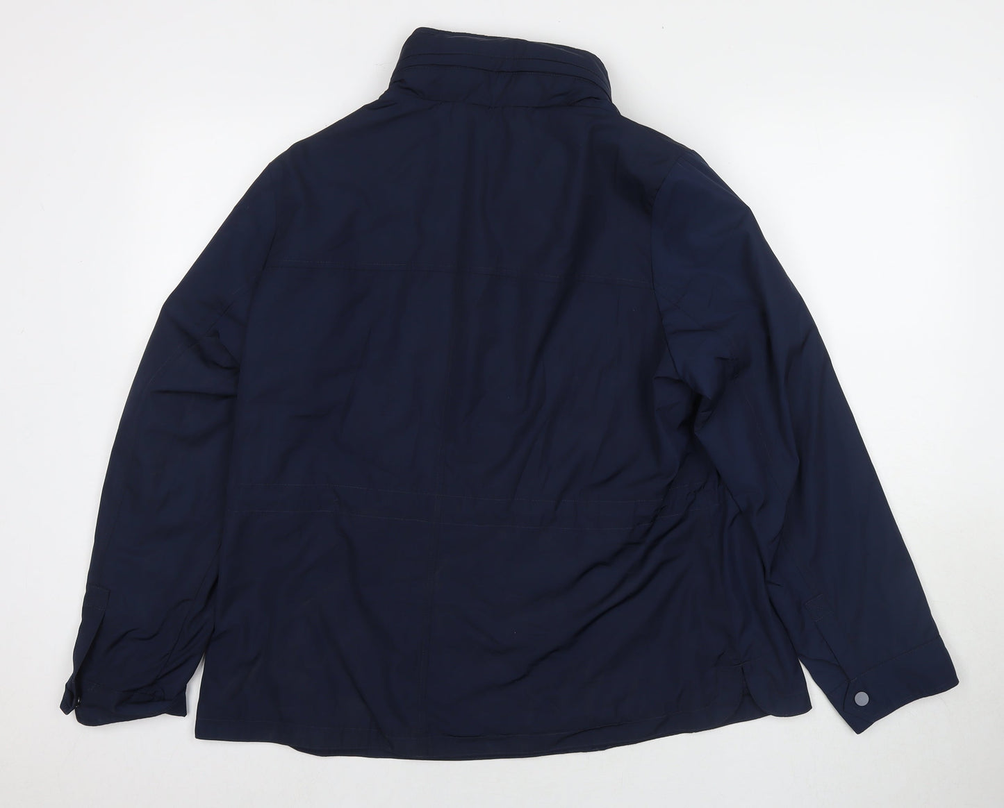 Marks and Spencer Womens Blue Rain Coat Jacket Size 16 Zip