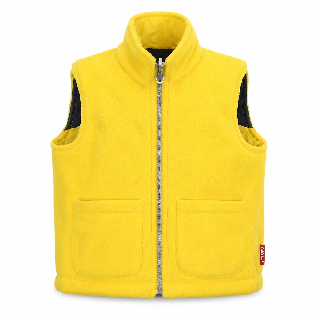 Gio Kids Boys Yellow Gilet Waistcoat Size 24 Months Zip - Reversible