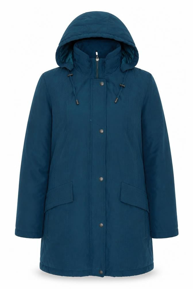 Bonmarché Womens Blue Trench Coat Coat Size M Zip