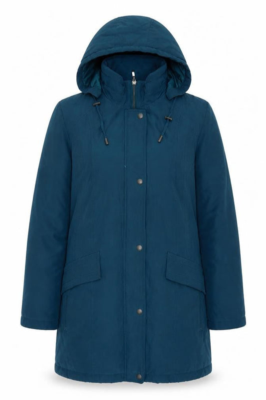 Bonmarché Womens Blue Trench Coat Coat Size M Zip