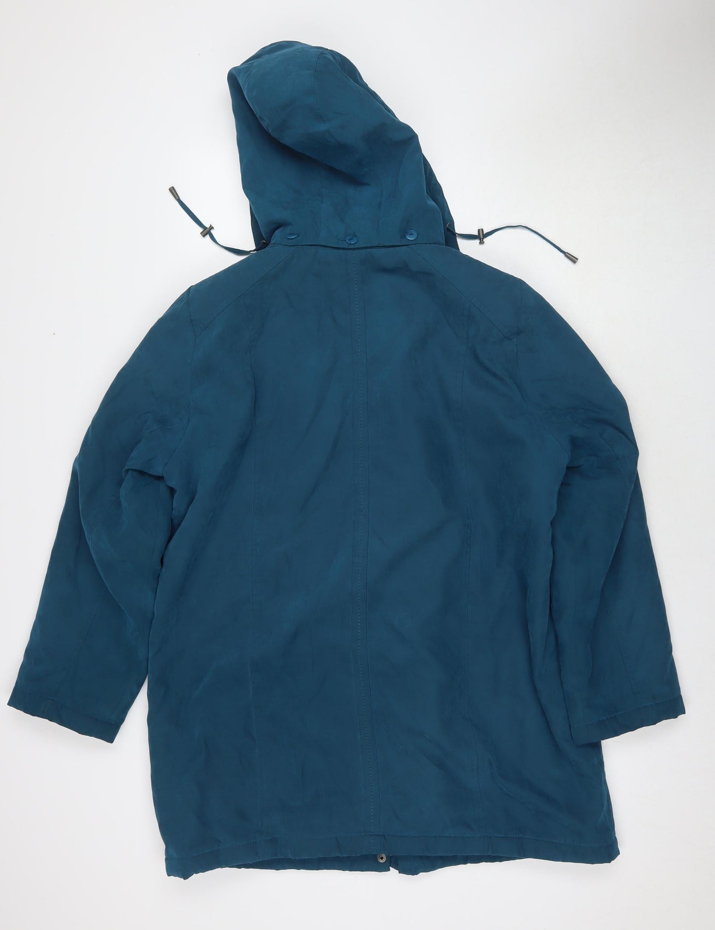 Bonmarché Womens Blue Trench Coat Coat Size M Zip