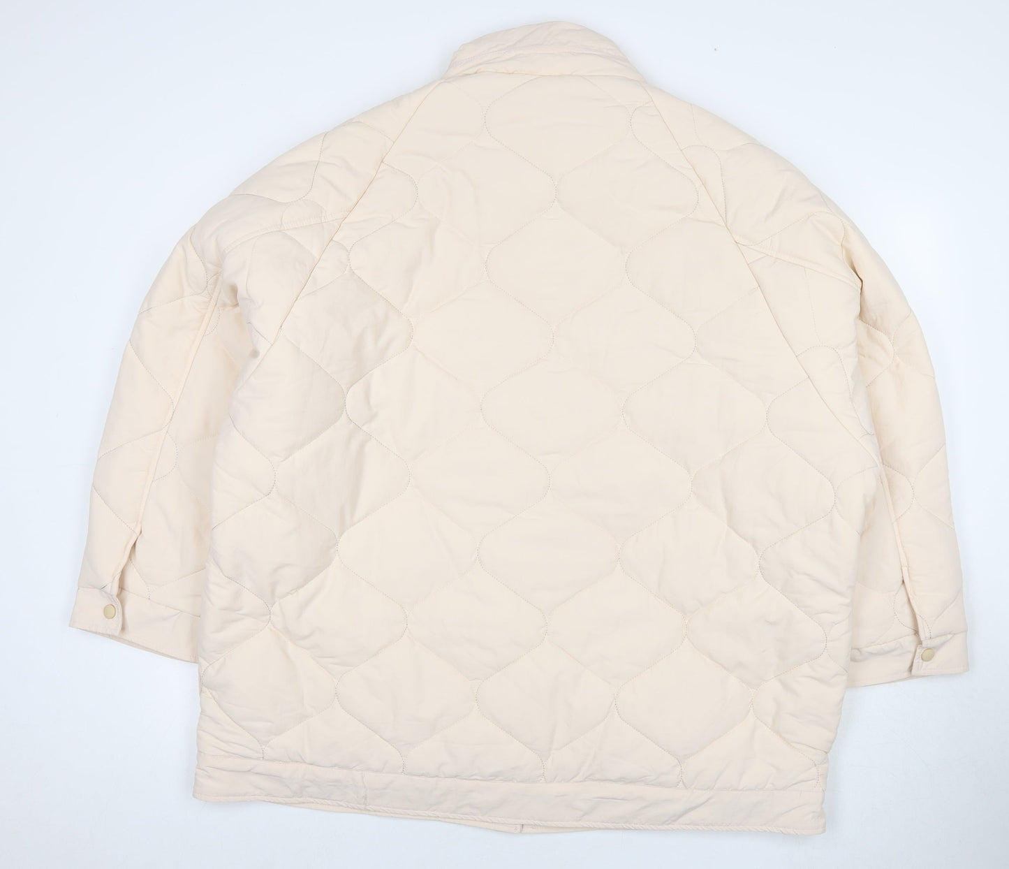 Kaiia Womens Beige Quilted Jacket Size XL Snap